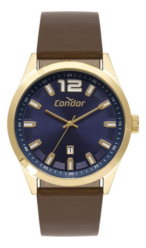 Relógio Condor Masculino Copc32fs/5a Casual Dourado