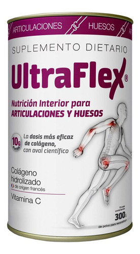 Suplemento En Polvo Ultraflex Colágeno Sabor Limón Pote De 300g