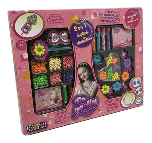 Imagen 2 de 5 de Set Bijou Grande 2 En 1 Mostacilla Arma Collares Pulsera 228