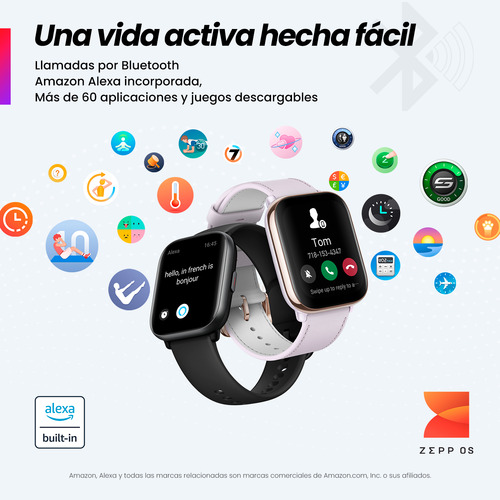 Reloj Inteligente Amazfit Smartwatch Active Midnight Black