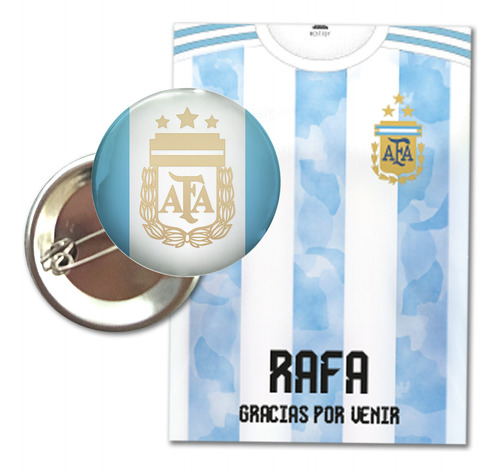 20 Pines Prendedores Personalizados Messi Argentina Campeon