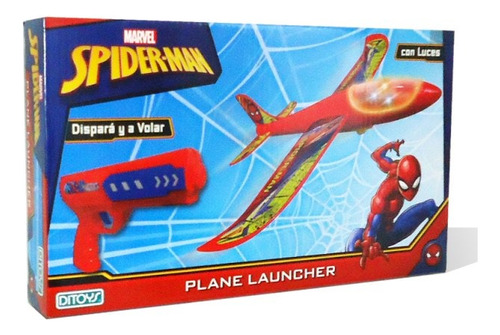 Spiderman Pistola Laucher Plane Lanzador Avion Avengers Ed