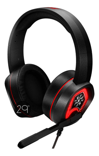 Audifonos Gamer Con Microfono Xpg Emix H20 Negro Rojo Rgb 