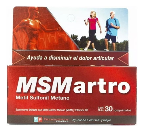 Msm Artro Dolor Articular Suplemento Nutricional X 30 Comp