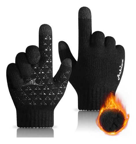 Guantes De Invierno Achiou Táctiles Para Hombres Y Mujeres Color Diseño De La Tela