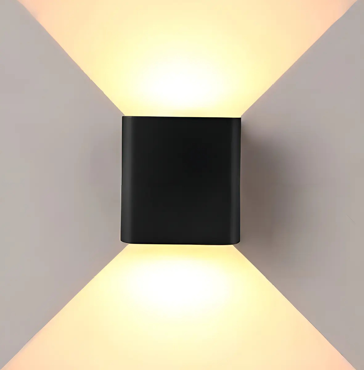 Aplique Bidireccional Led Apto Para Exterior Intemperie Negro