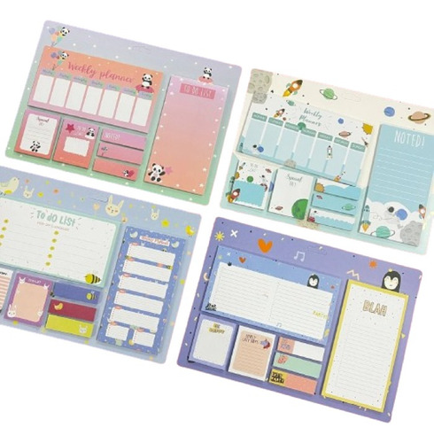 Planner Semanal 30 Hojas - Modelos Kawaii