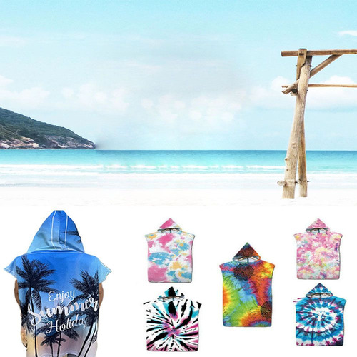 Toalla De Playa Para Niños, Bata De Baño, Poncho Con Capucha