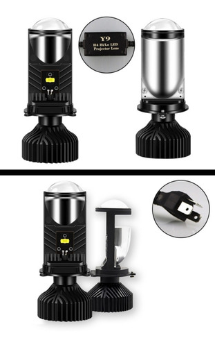 Imagen 2 de 10 de Kit Ampolleta Turbo Led Lupa Y9 H4 Premium Calidad Potencia