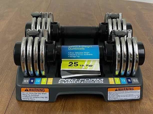 Set 2 Mancuernas Ajustables Proform Space Saver Fitness 25lb