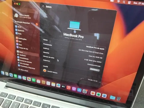 Macbook Pro 13,3 Ano 2013 8gb 256ssd | MercadoLivre