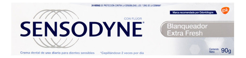 Pasta de dentes Sensodyne Branqueador Extra Fresh  em creme 90 g