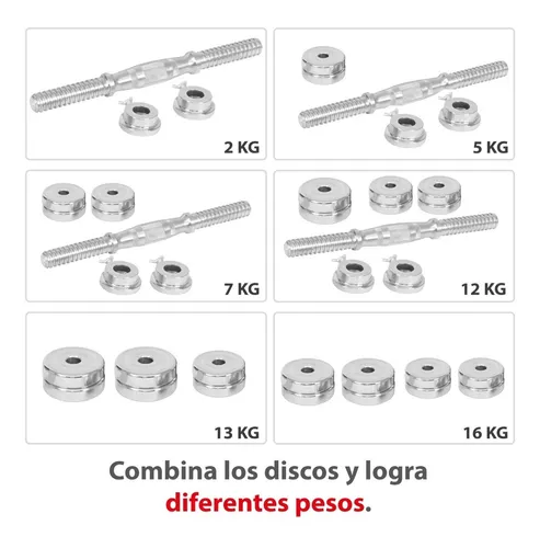 Set De Mancuernas 20 Kg Ajustables Para Ejercicio Altera