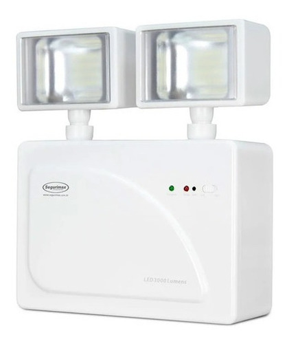 Luminária Luz Emergência Led 3000 Lumens Segurimax Bivolt