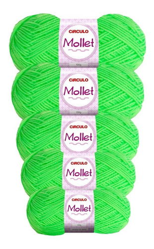  Lã Mollet 100g Crochê / Tricô - Círculo - 5 Novelos