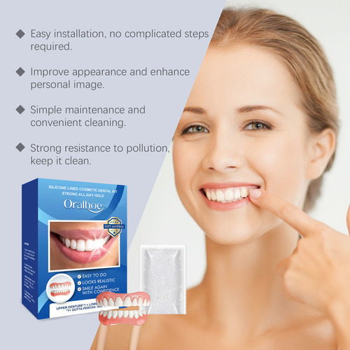 Bx Juego De Prótesis Dentales De Silicona Suave Oralhoe
