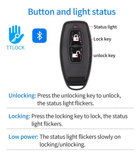 Llavero De Control Remoto Inalámbrico De 2.4 Ghz Para Ttlock
