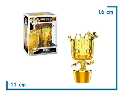 Funko Pop! 378 Groot Chrome Original - Candos 