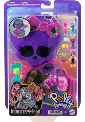 Polly Pocket - Monster High 3 Micro Bonecas E 10 Acessórios