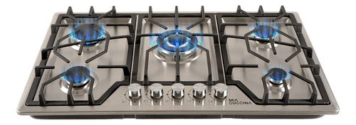 Parrilla a gas Mia Cuccina acero inox plateada 127V