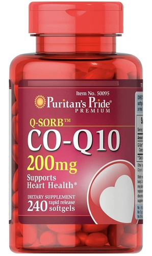 Coq10 200 Mg Puritan's Pride 240 Capsulas Blandas