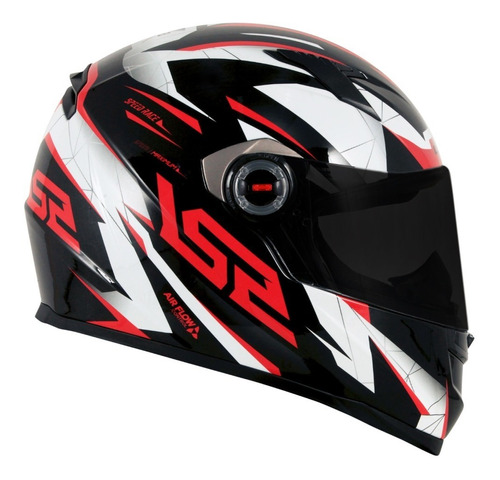 Capacete Ls2 Ff358 Classic Draze Integral Verm/preto Moto