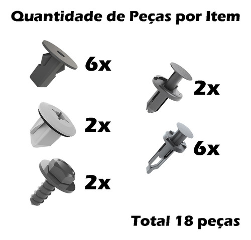 Parachoque Traseiro Yaris Hatch 18 19 20 Com Furo Kit Grampo