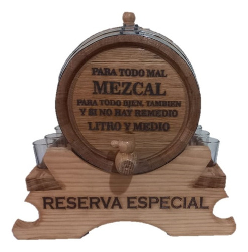 Barril Madera Personalizado Evento Empresa Navidad 10l Lleno