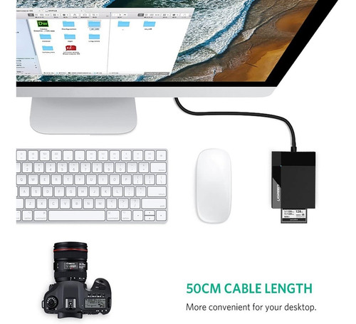 Lector De Tarjetas Ugreen Usb 3.0 4 Memoria Tf Sd Sdxc Sdhc