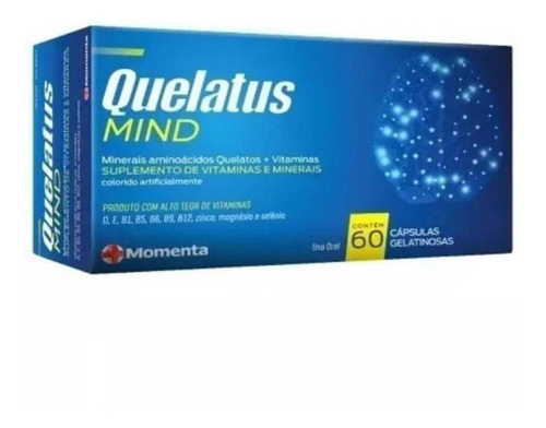 Quelatus Mind Suplemento Vitamina + Mineral Com 60 Cápsulas