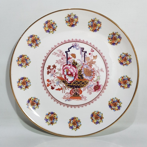 Antiguo Plato Decorativo Limoges Francia Floral Mag 61635