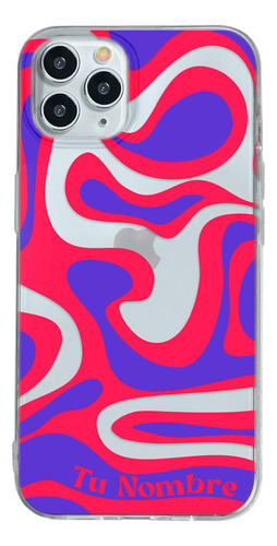 Funda Para iPhone Para Mujer Curvas Rojas Con Tu Nombre