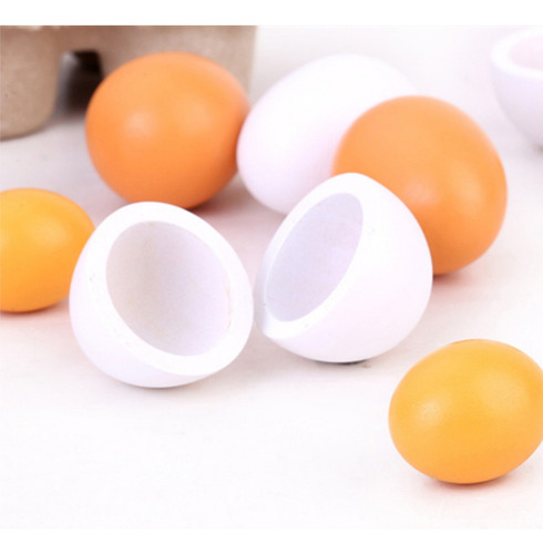 Juego De Huevos De Madera Para Niños De 6 Piezas