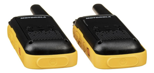 Motorola Talkabout T475 Radio Bidireccional Paquete De 6 Walkie Talkies Negro/amarillo 22 Canales Ptt Auriculares De Transporte Recargable