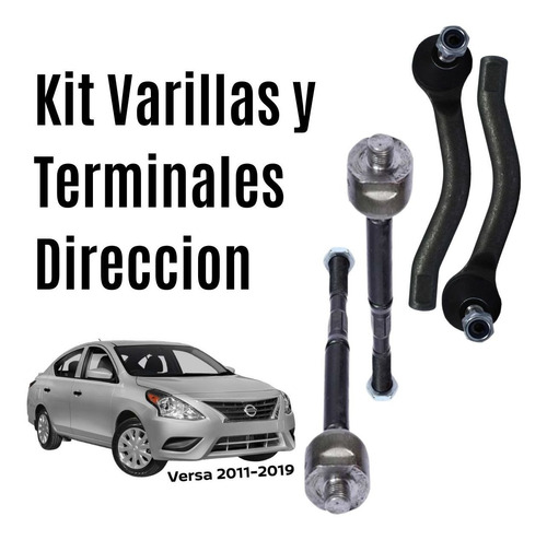 Kit Completo Varillas Y Terminales Direccion Versa 2015