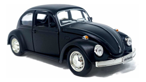 Carrinho De Ferro Fusca Clássico 1/32 Miniatura Coleção Cor Preto-fosco