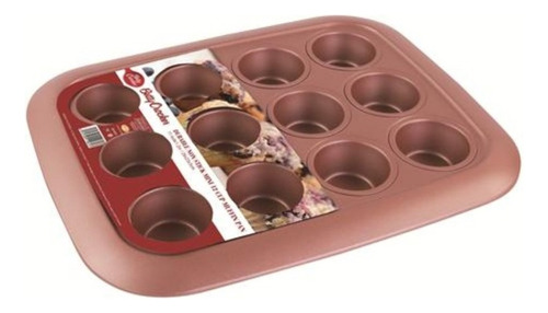 Molde Antiadherente Cupcakes Mini Muffins X12 Betty Crocker Color Rosa