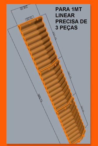 Pingadeira Capa De Muro Rufo Plástica Resistente Kit 06 Pç