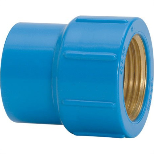 Luva Azul Amanco Liso/rosca 25mm X 3/4'' 11752./ Kit Com 24