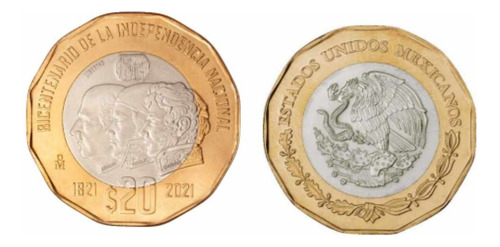 Moneda De 20 Pesos Bicentenario De La Independencia Nacional