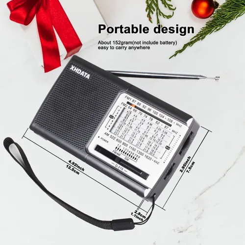 Radio Portátil Xhdata D-219 Gris Am/fm/sw Analógico