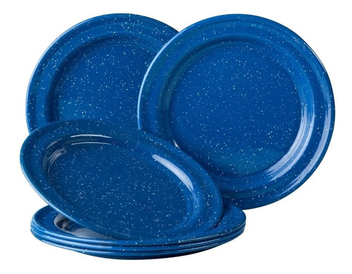 Juego De Plato Ensalada De Peltre, 6 Piezas Azul