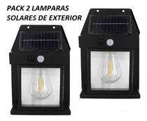 Comprar Pack De 2 Lamparas Solares Luz Cálida Decoración Exterior