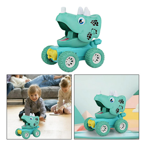 Lindo Coche De Dinosaurios Modelo De Aprendizaje Tire Hacia