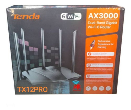 Router Wi-fi 6 Gigabit Doble Banda Tx12pro  Ax3000 Rompemuro