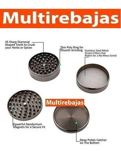 Imagen 2 de 3 de Grinder Moledor Pipa Vaporizador