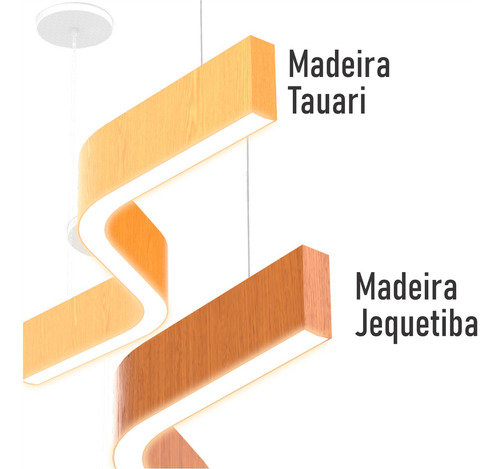 Lustre Madeira Grande Comprido Linear Z Slin 90cm - Snk 03
