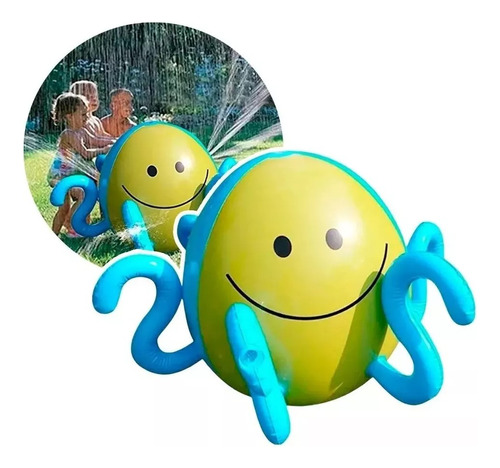 Pulpo Inflable Rociador Agua Juegos Niños Verano Diversion 