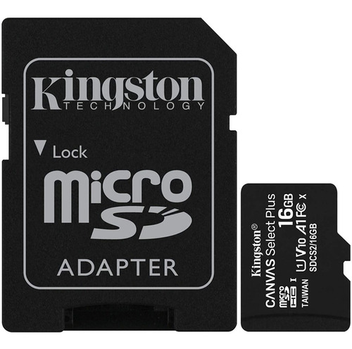 Memoria Micro Sd 16gb Kingston Canvas Select Plus Clase10 A1
