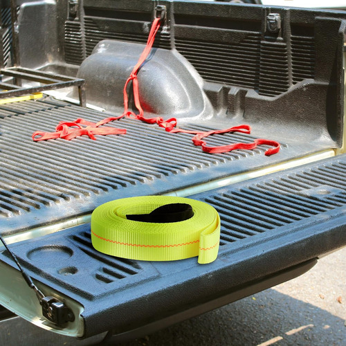 Tow Recovery Winch Strap With Reinforced Loops 2 X 30'...